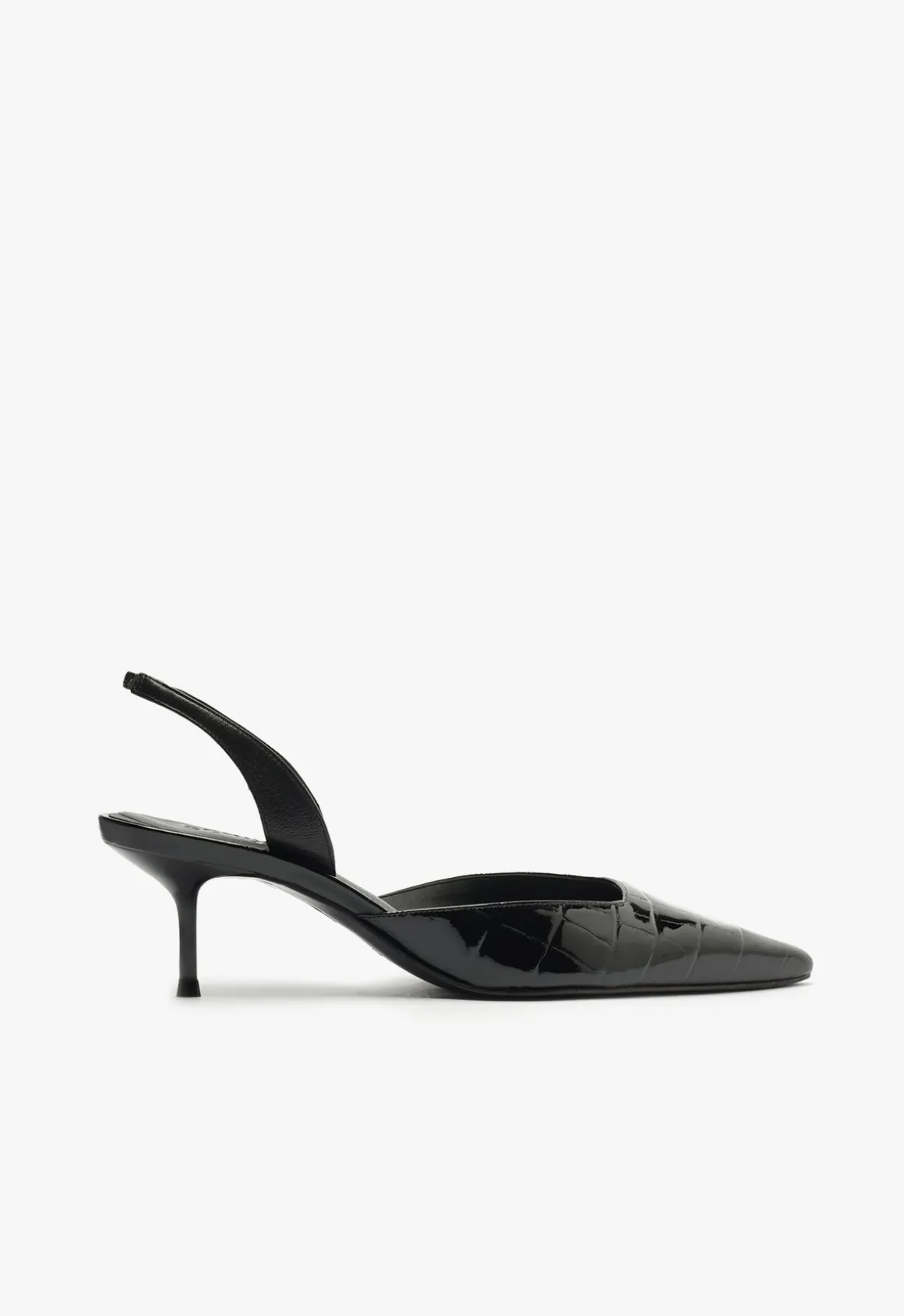 Paola Mid Stiletto Black Pump