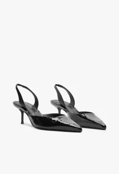 Paola Mid Stiletto Black Pump