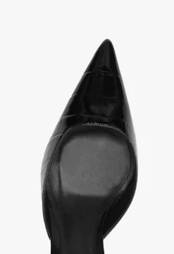 Paola Mid Stiletto Black Pump