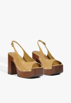 Rose Sling Leather Sandal