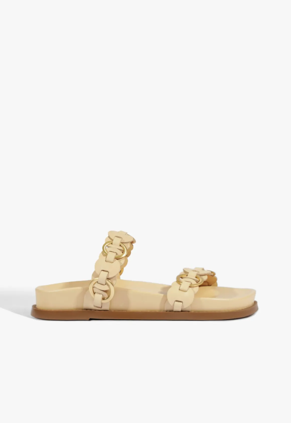 Selina Beige Leather Sporty Sandal