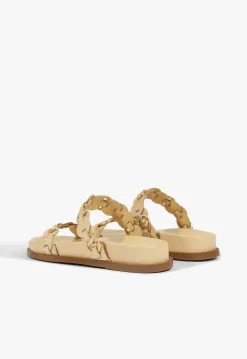 Selina Beige Leather Sporty Sandal