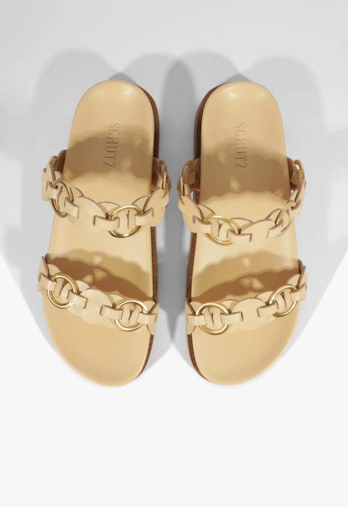 Selina Beige Leather Sporty Sandal
