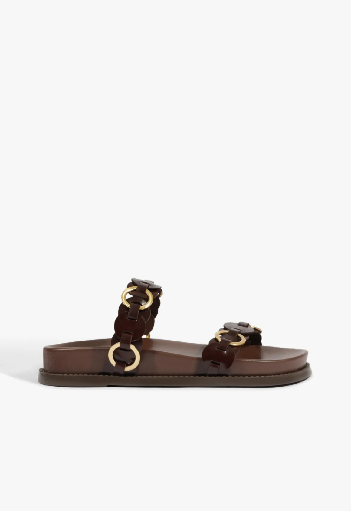 Selina Brown Leather Sporty Sandal