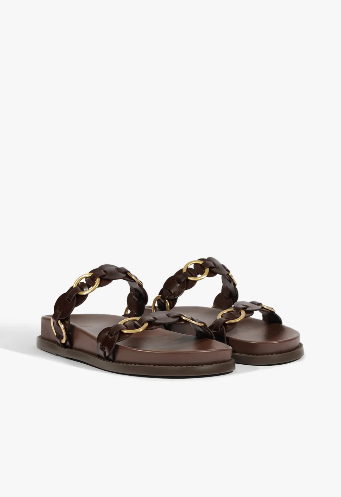 Selina Brown Leather Sporty Sandal