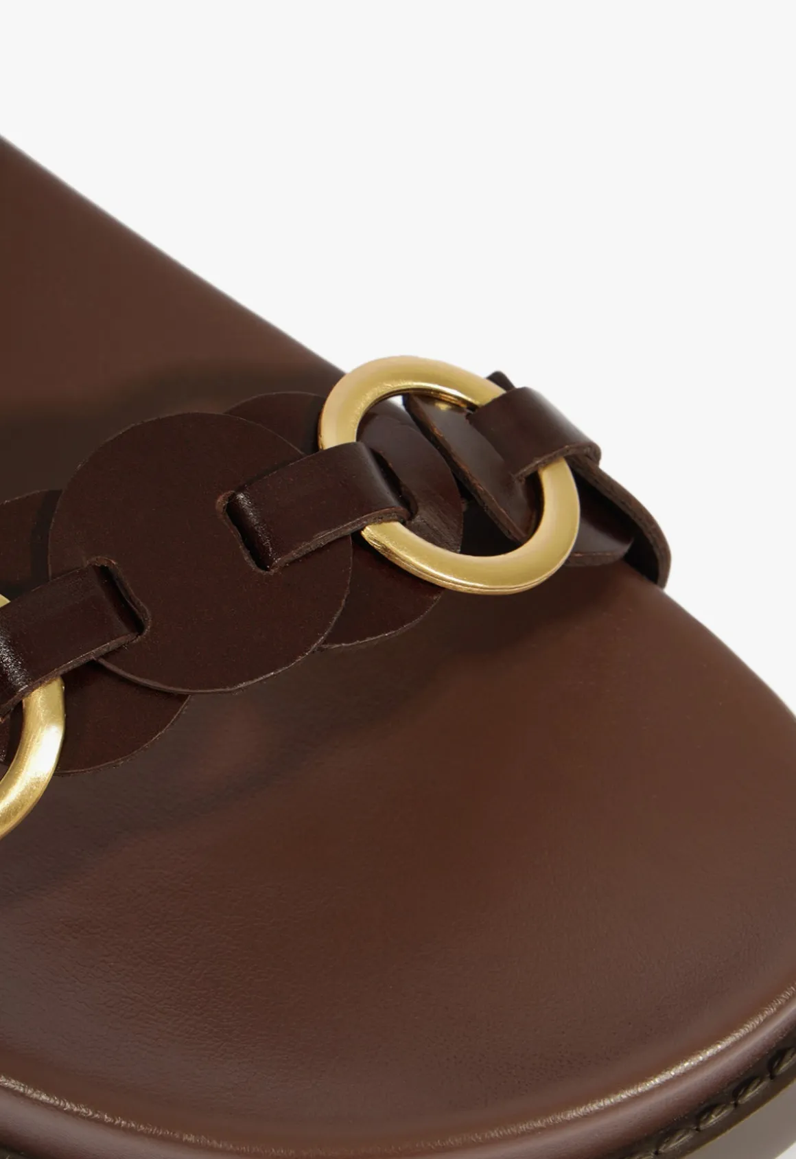 Selina Brown Leather Sporty Sandal
