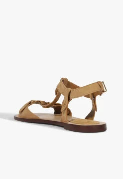 Stevie Brown Suede Flat Sandal