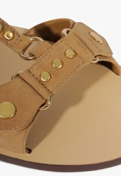 Stevie Brown Suede Flat Sandal